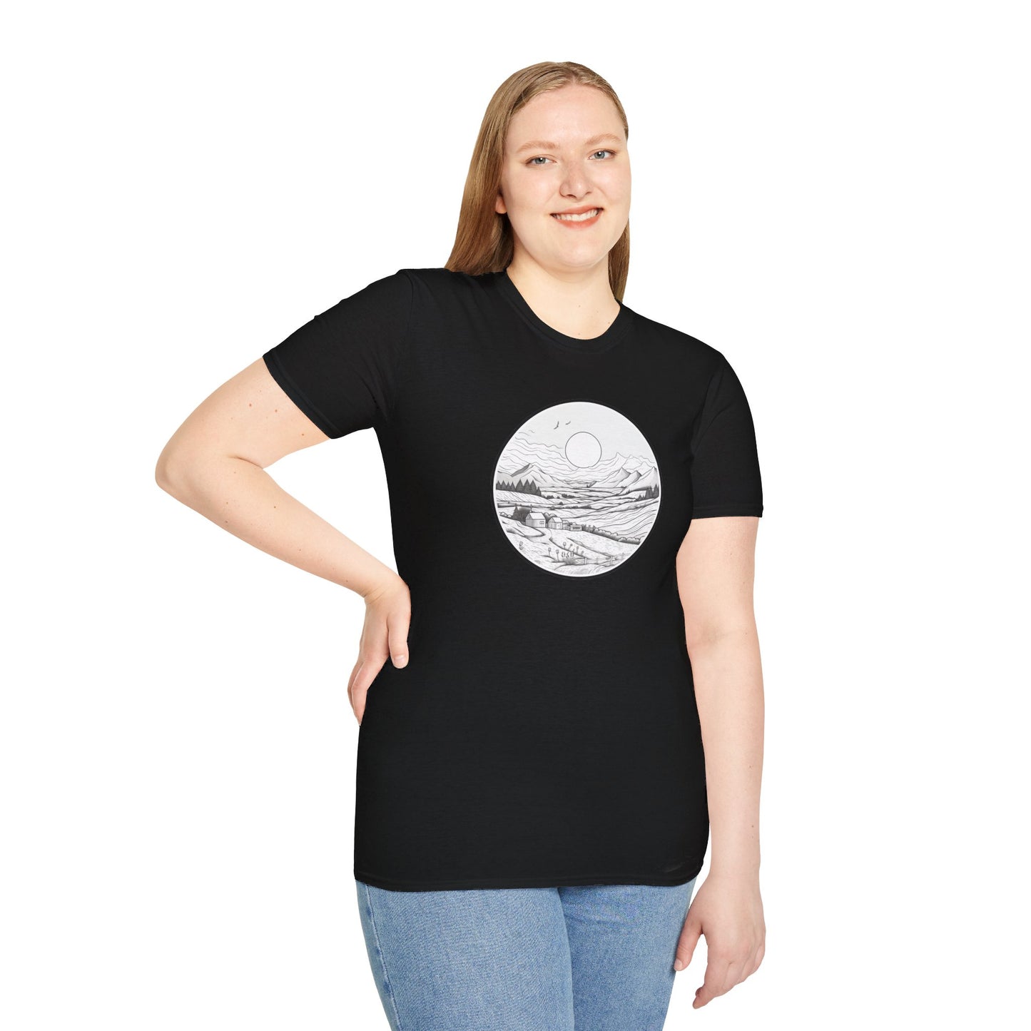 Black And White Mountain T-shirt