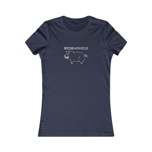 Women's Bidenomics Pig With Lipstick T Shirt