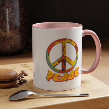 Peace Two-Tone Coffee Mug, 11oz.