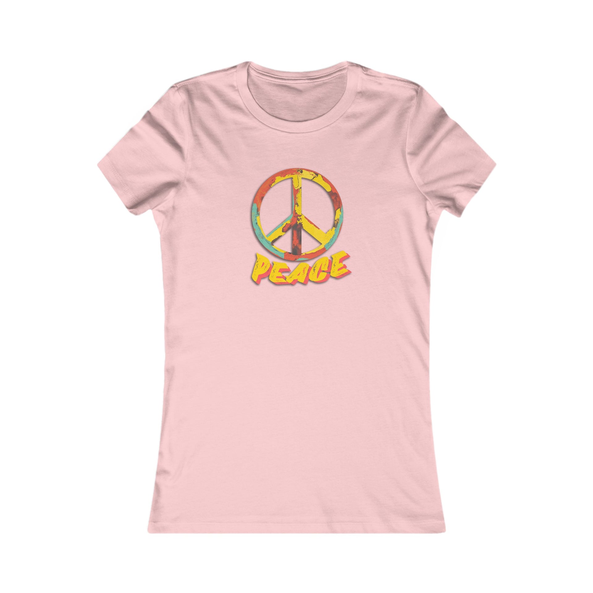 Mister Tee T-Shirt Donna Peace Sign – Maglietta Casual Con Stampa Elegante, Girocollo, Cotone