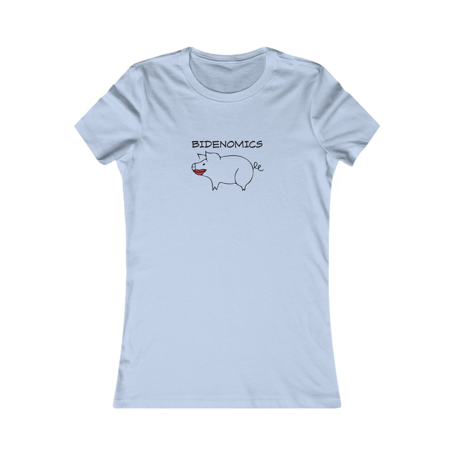 Women's Bidenomics Pig With Lipstick T Shirt