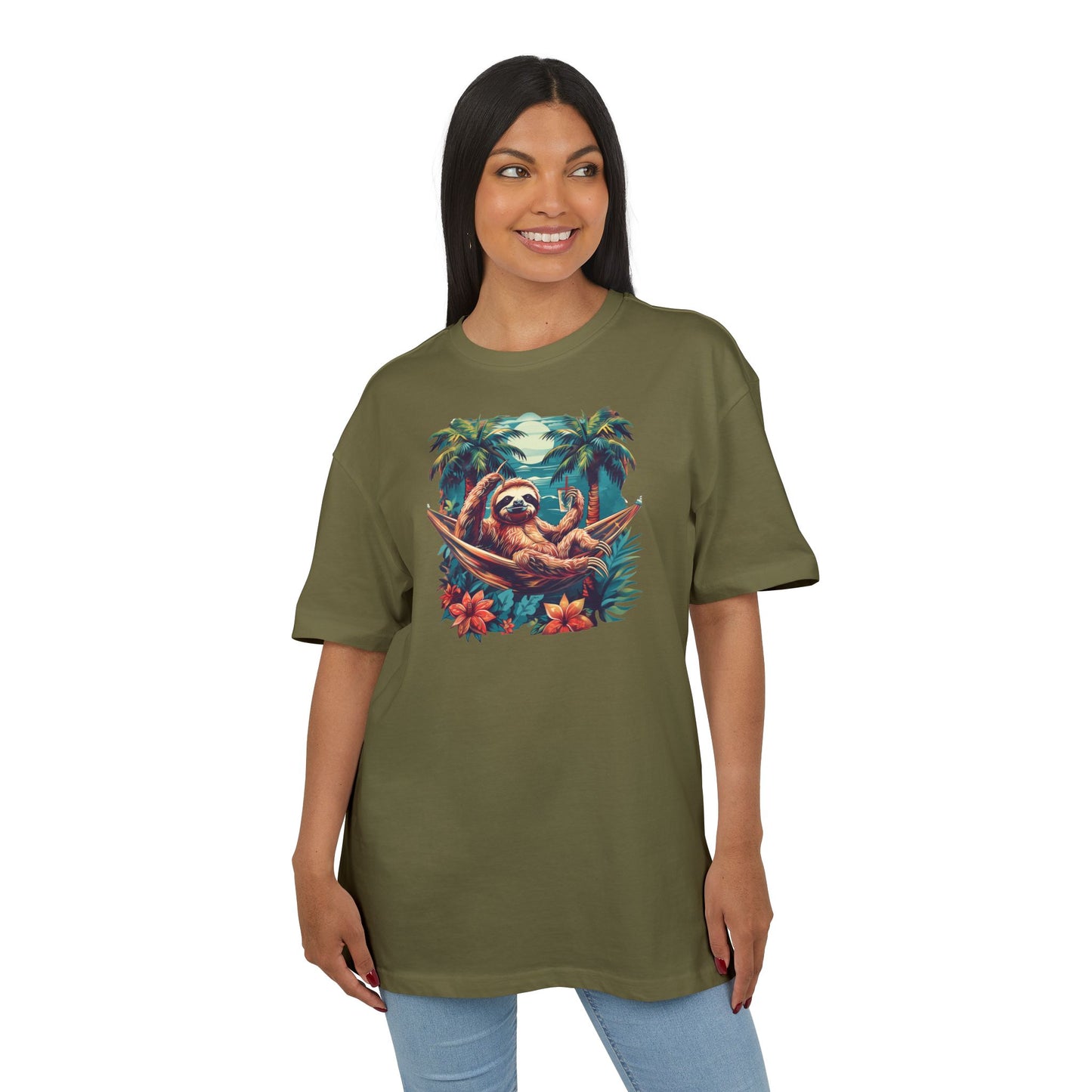 Sloth In A Hammock Oversized Fit T-shirt