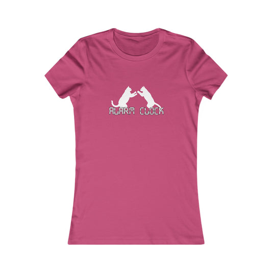 Women's Fighting Cats Alarm Clock T-Shirt