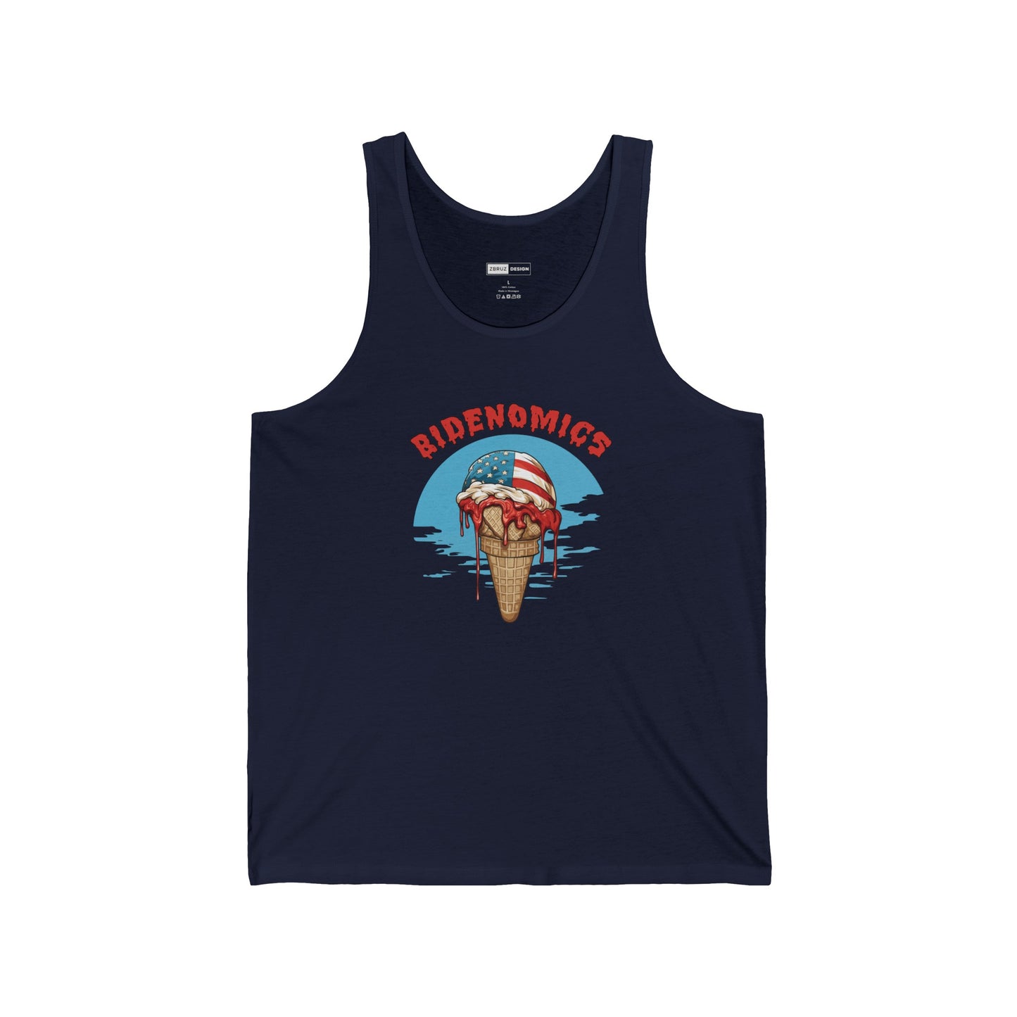 Bidenomics Melting Ice Cream Unisex Tank Top