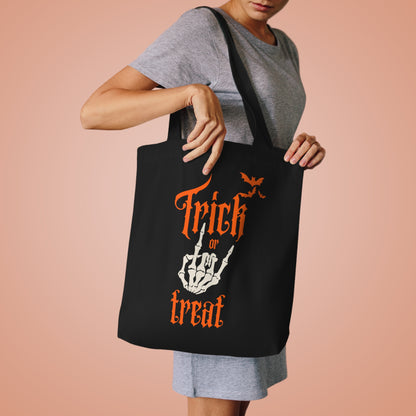 Trick Or Treat Skeleton Hand Tote Bag