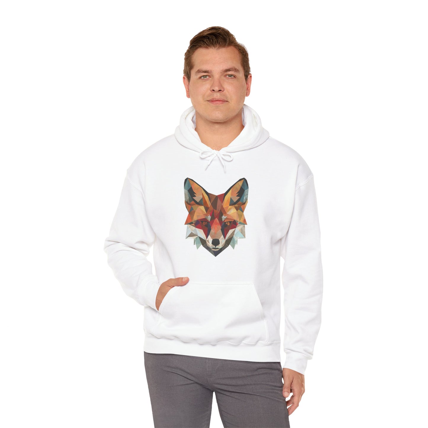 Geometric Fox Hoodie