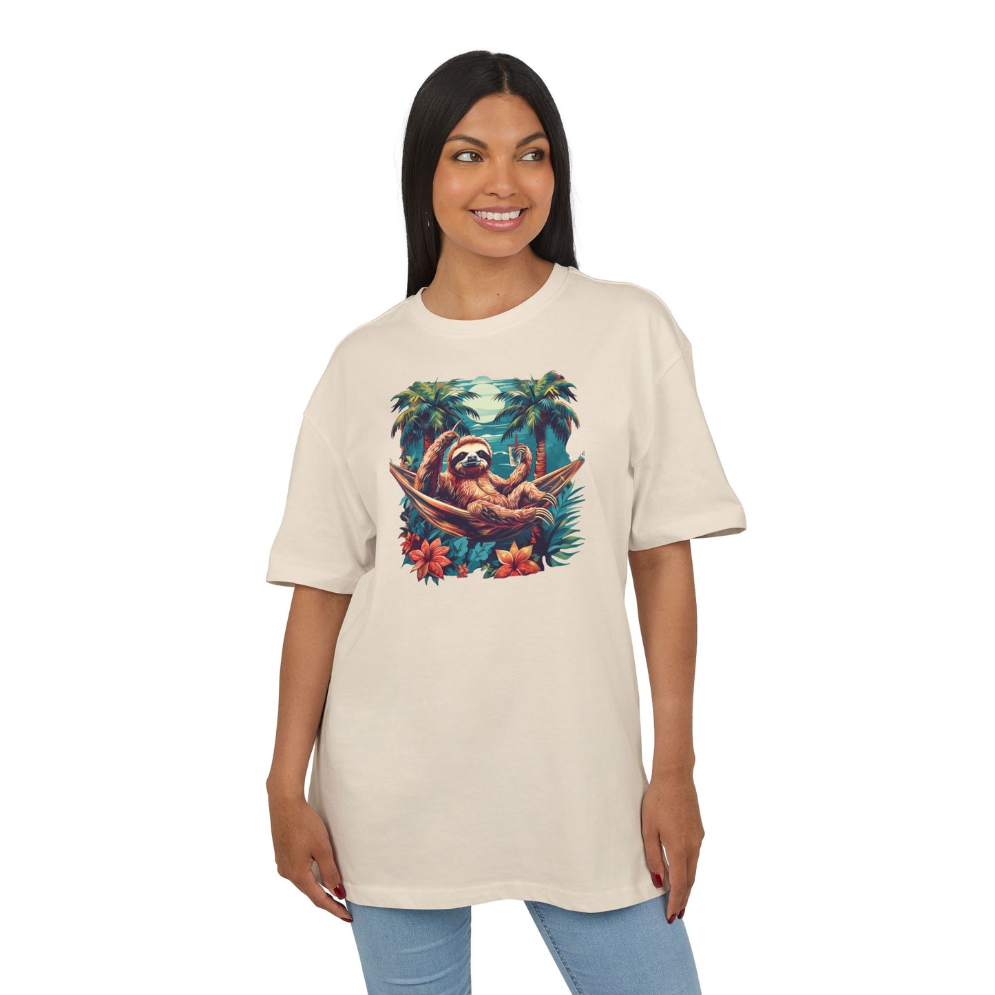 Sloth In A Hammock Oversized Fit T-shirt