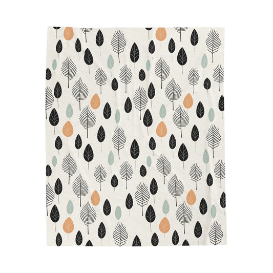 Minimal Leaf Pattern Nature Blanket