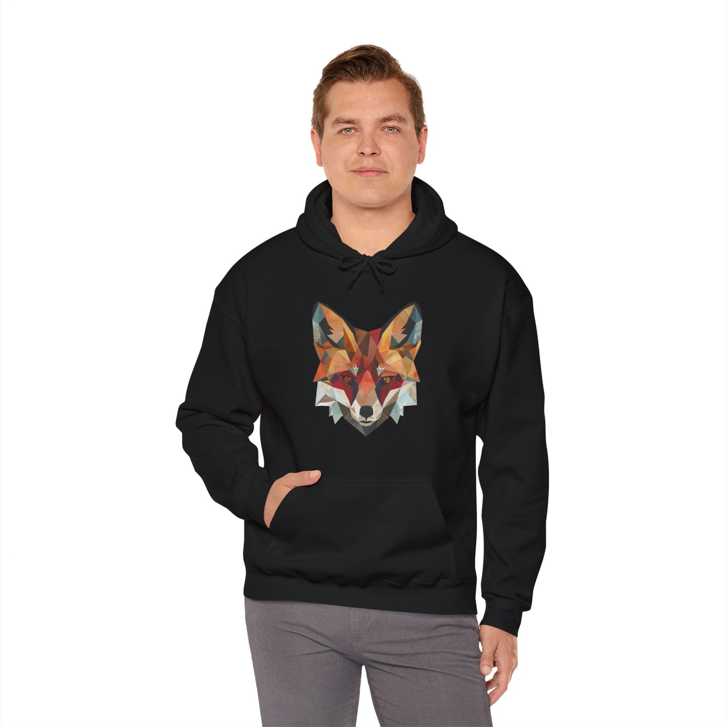 Geometric Fox Hoodie