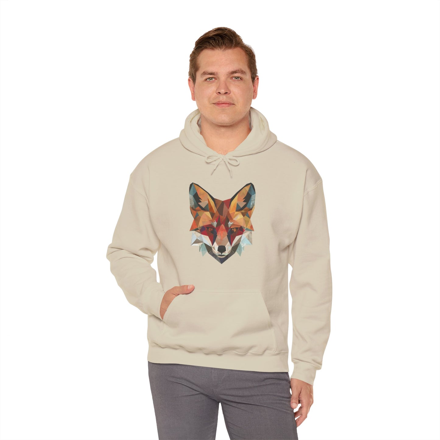 Geometric Fox Hoodie