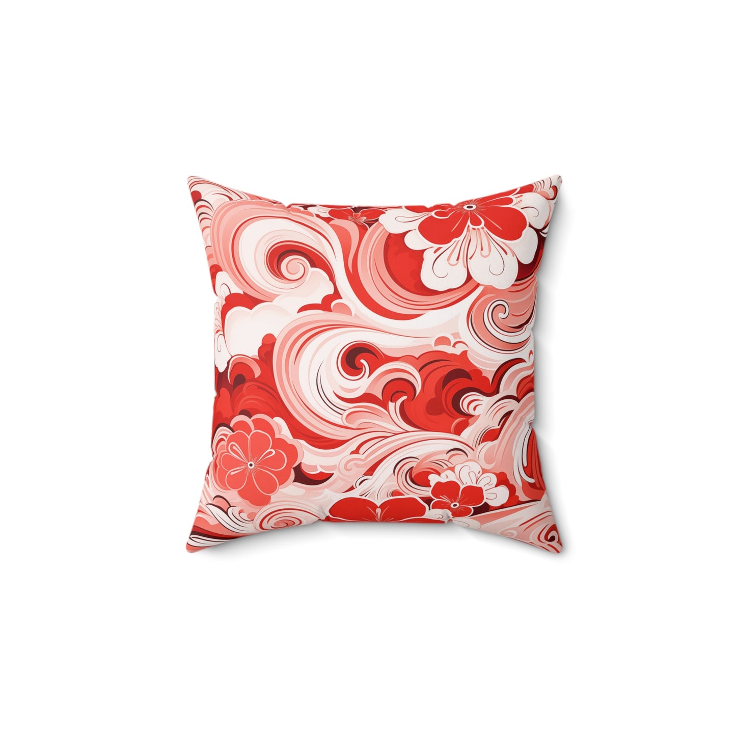 Japanese Inspired Cherry Blossom Print Pillow