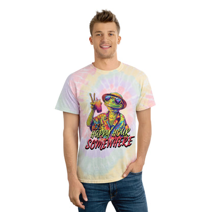 Happy Hour Lizard Tie-Dye Tee