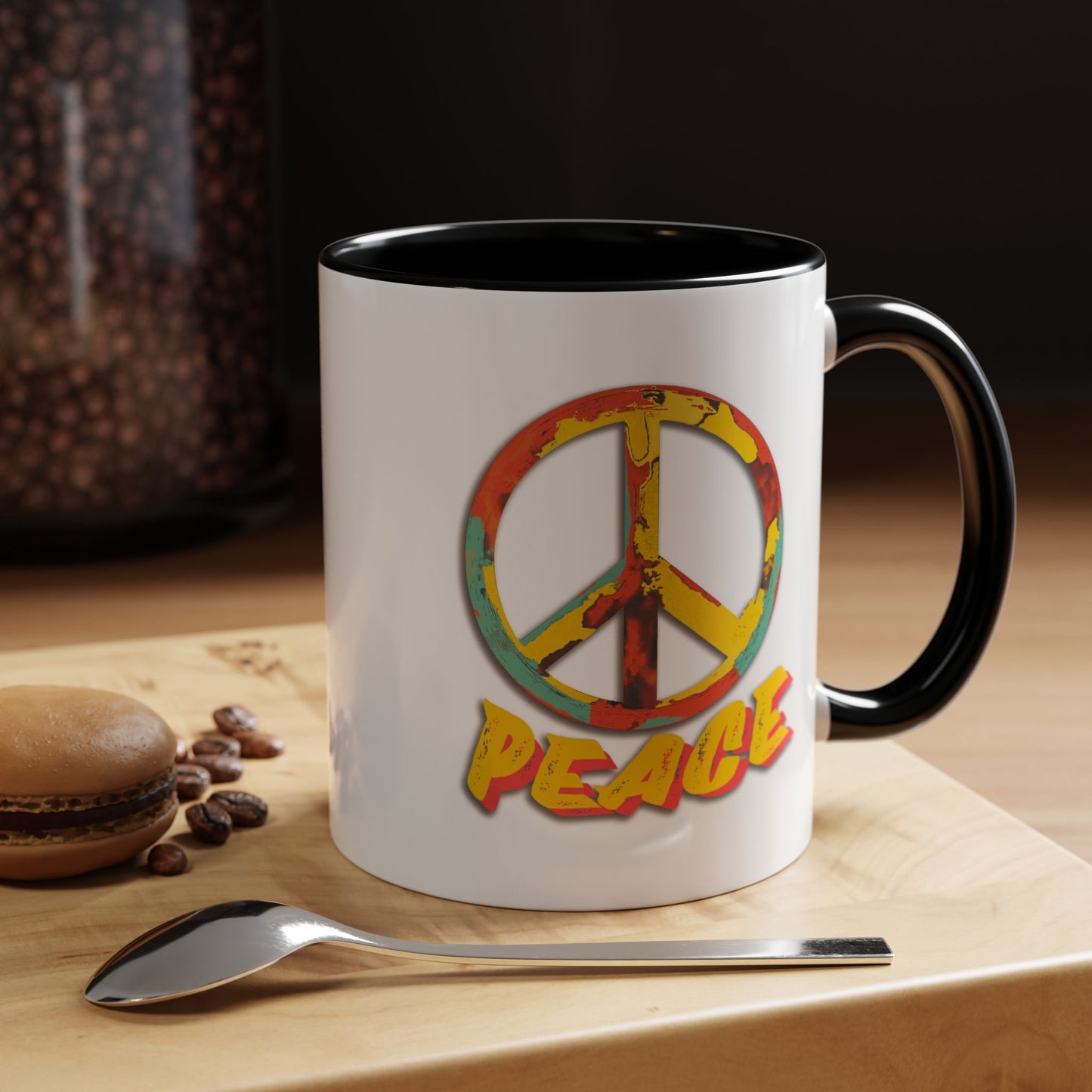 Peace Two-Tone Coffee Mug, 11oz.