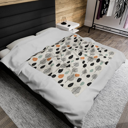 Minimal Leaf Pattern Nature Blanket