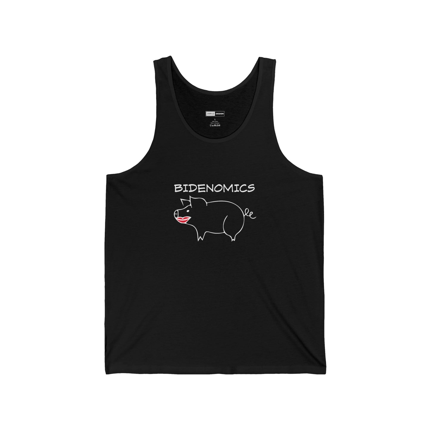 Bidenomics Pig With Lipstick Unisex Tank Top