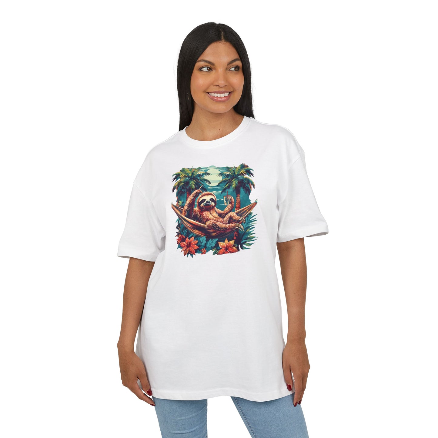 Sloth In A Hammock Oversized Fit T-shirt