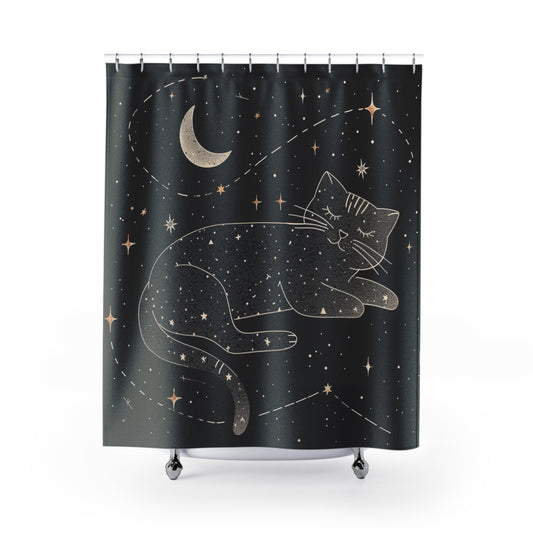 Cat constellation Shower Curtain