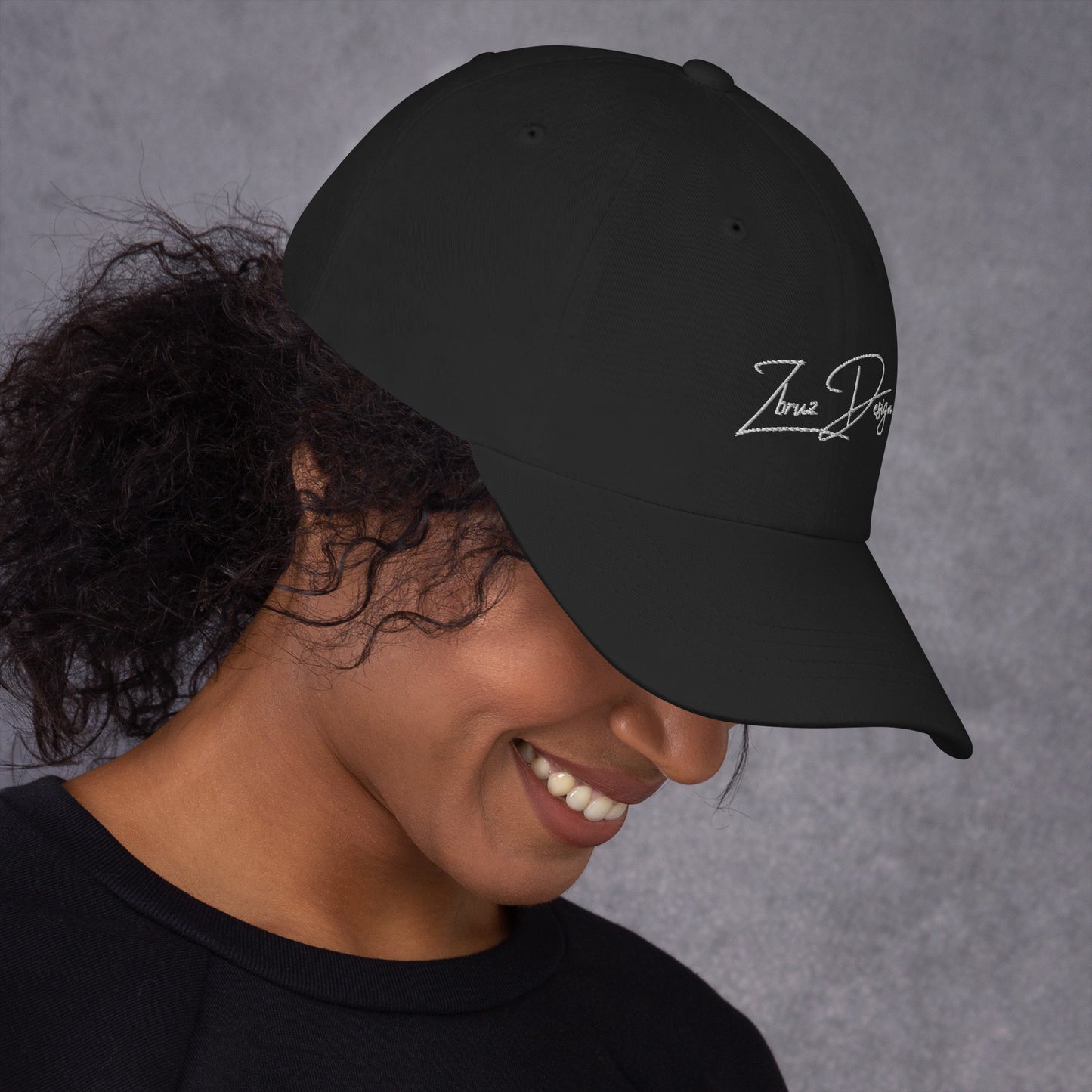 Cursive Zbruz Design Embroidered Hat